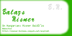 balazs misner business card